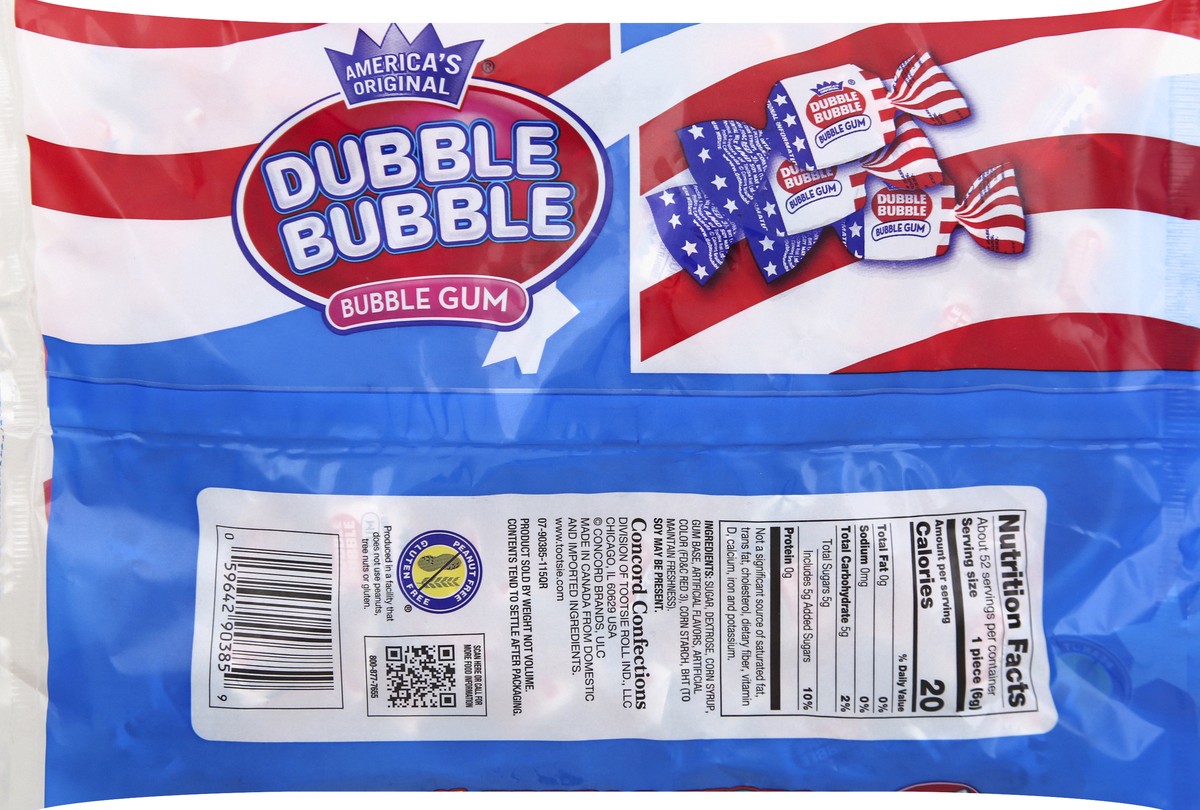 slide 5 of 8, Dubble Bubble Concord Dubbl Bubble Flag Gum, 11.5 oz