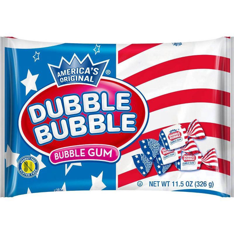 slide 1 of 8, Dubble Bubble Concord Dubbl Bubble Flag Gum, 11.5 oz