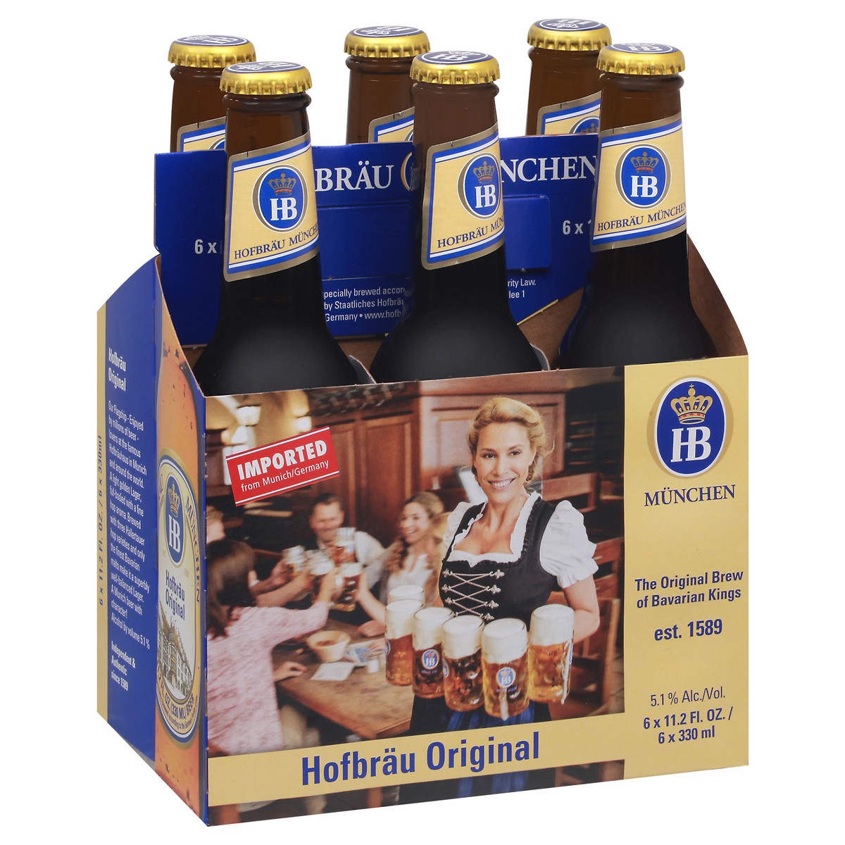 slide 2 of 9, Hofbräu München Hofbrau Original Beer 6 11.2 fl oz Bottle 6 ea Multipack, 6 ct