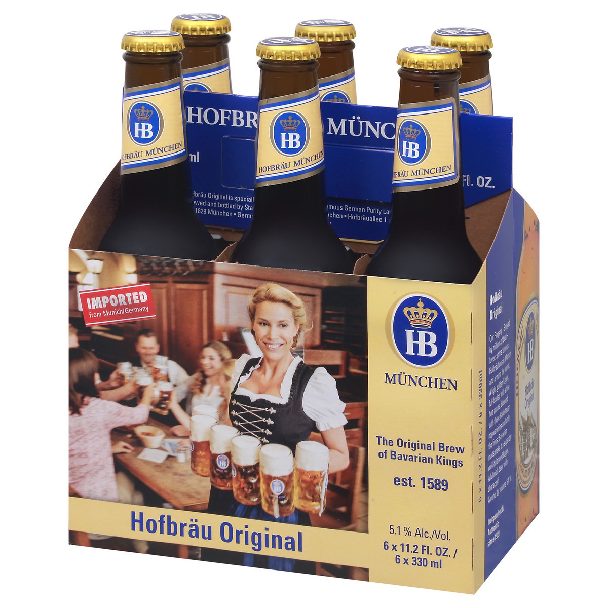 slide 9 of 9, Hofbräu München Hofbrau Original Beer 6 11.2 fl oz Bottle 6 ea Multipack, 6 ct