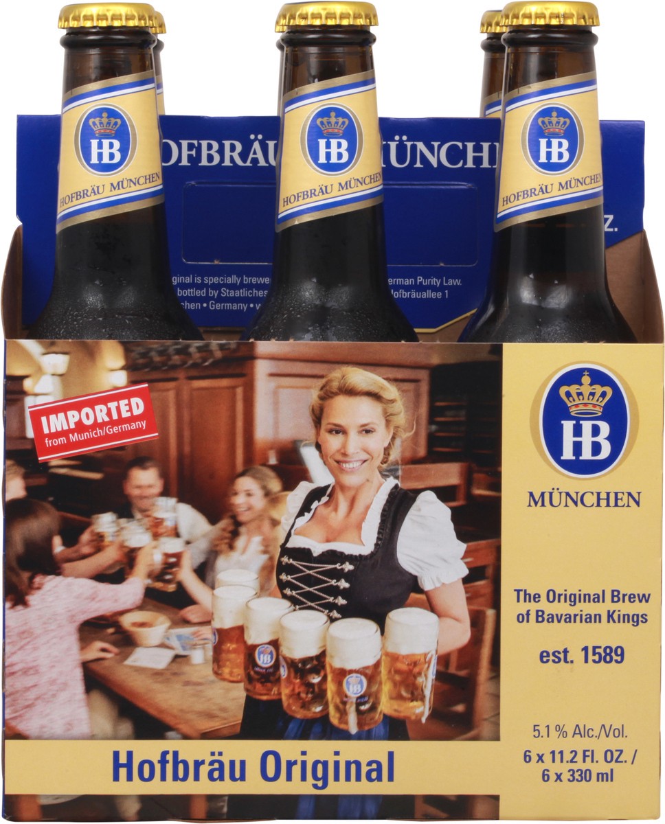 slide 1 of 9, Hofbräu München Hofbrau Original Beer 6 11.2 fl oz Bottle 6 ea Multipack, 6 ct