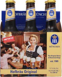 Hofbräu München Original Beer 6 x 11.2 fl oz Bottles