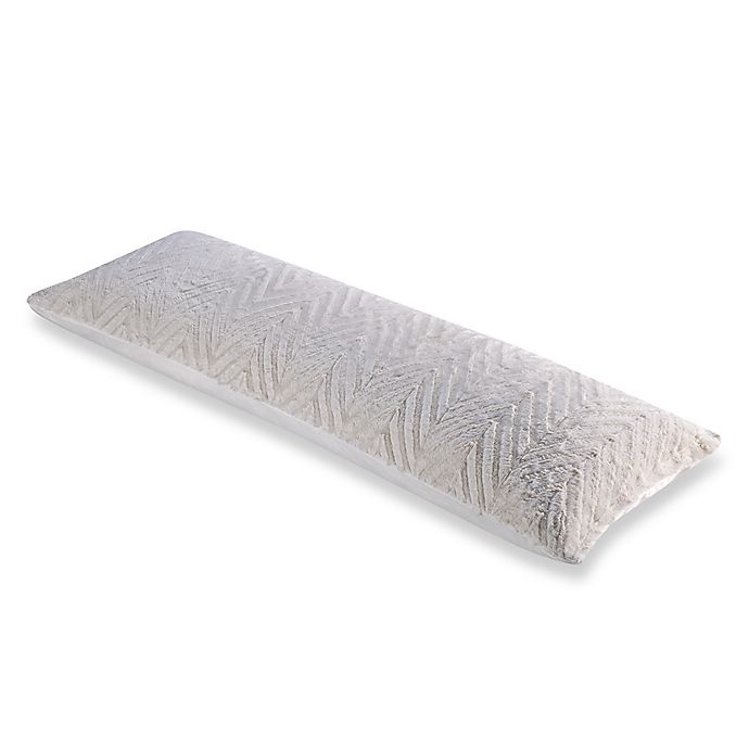 slide 1 of 1, Equip Your Space Chevron Body Pillow Cover - Ivory, 1 ct