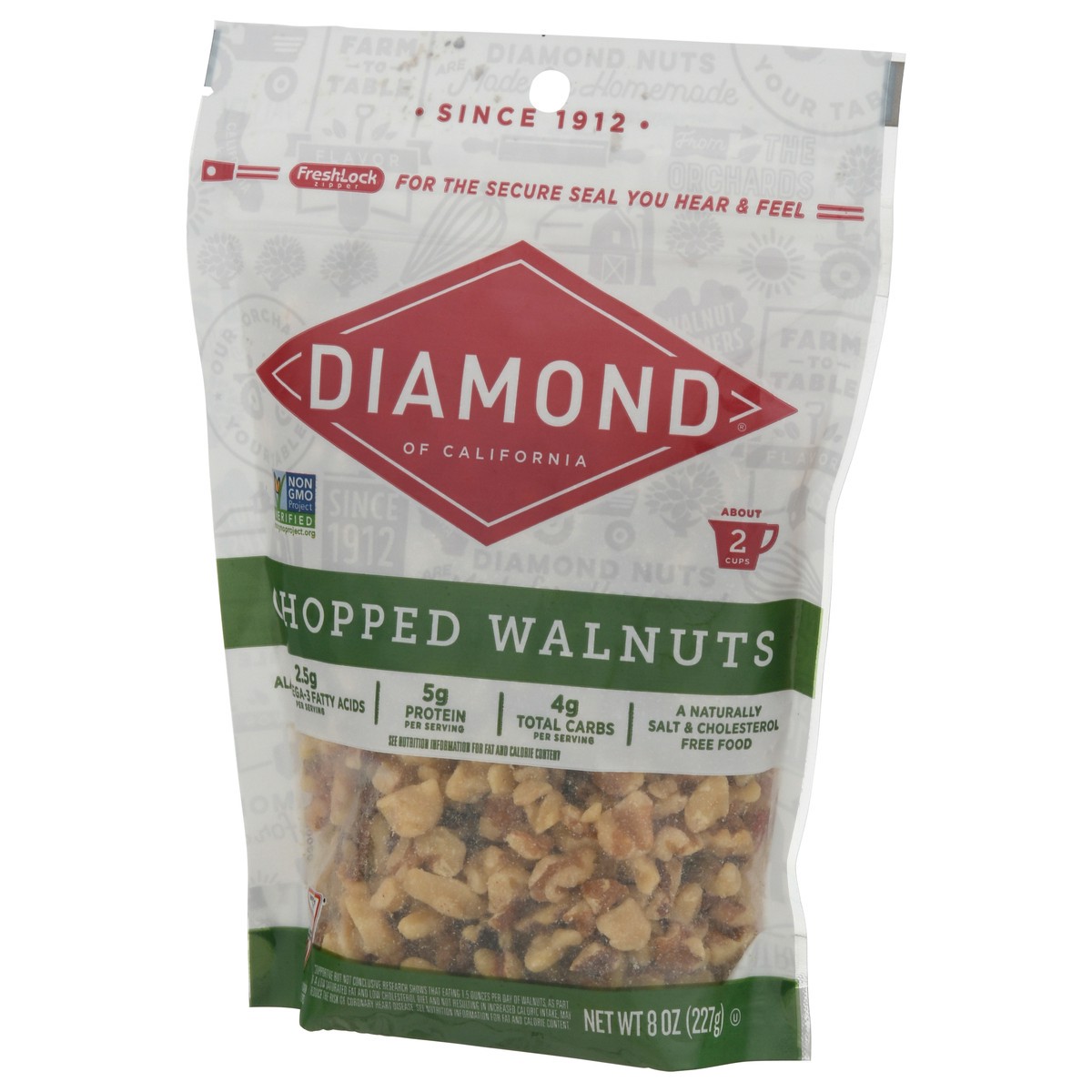 slide 4 of 14, Diamond of California Chopped Walnuts 8 oz, 8 oz