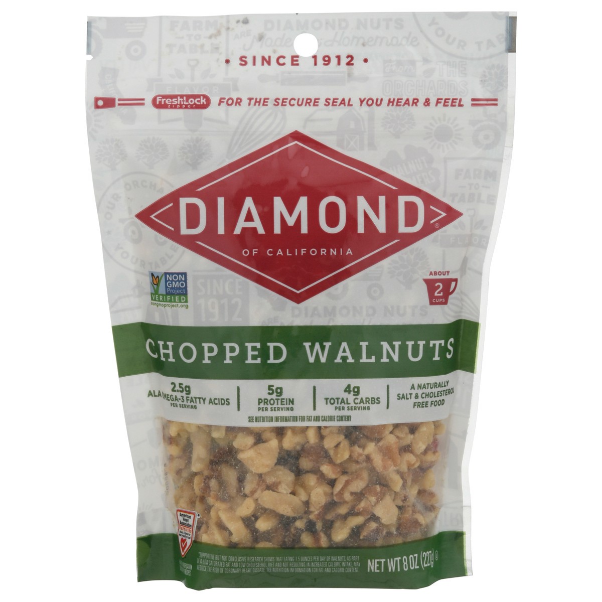 slide 11 of 14, Diamond of California Chopped Walnuts 8 oz, 8 oz