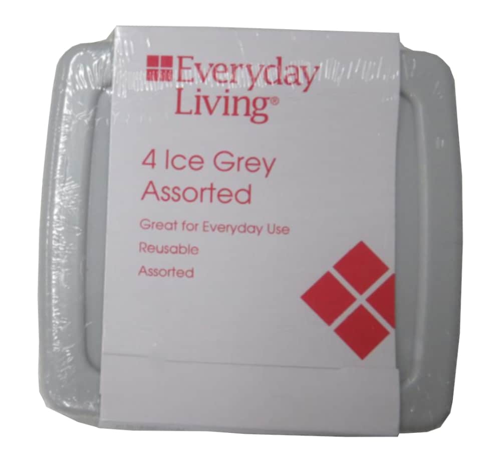 slide 1 of 1, Everyday Living Ice Pack - Grey Assorted, 4 ct