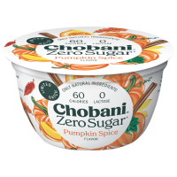 slide 10 of 19, Chobani Yogurt, Zero Sugar, Pumpkin Spice Flavored, 5.3 oz