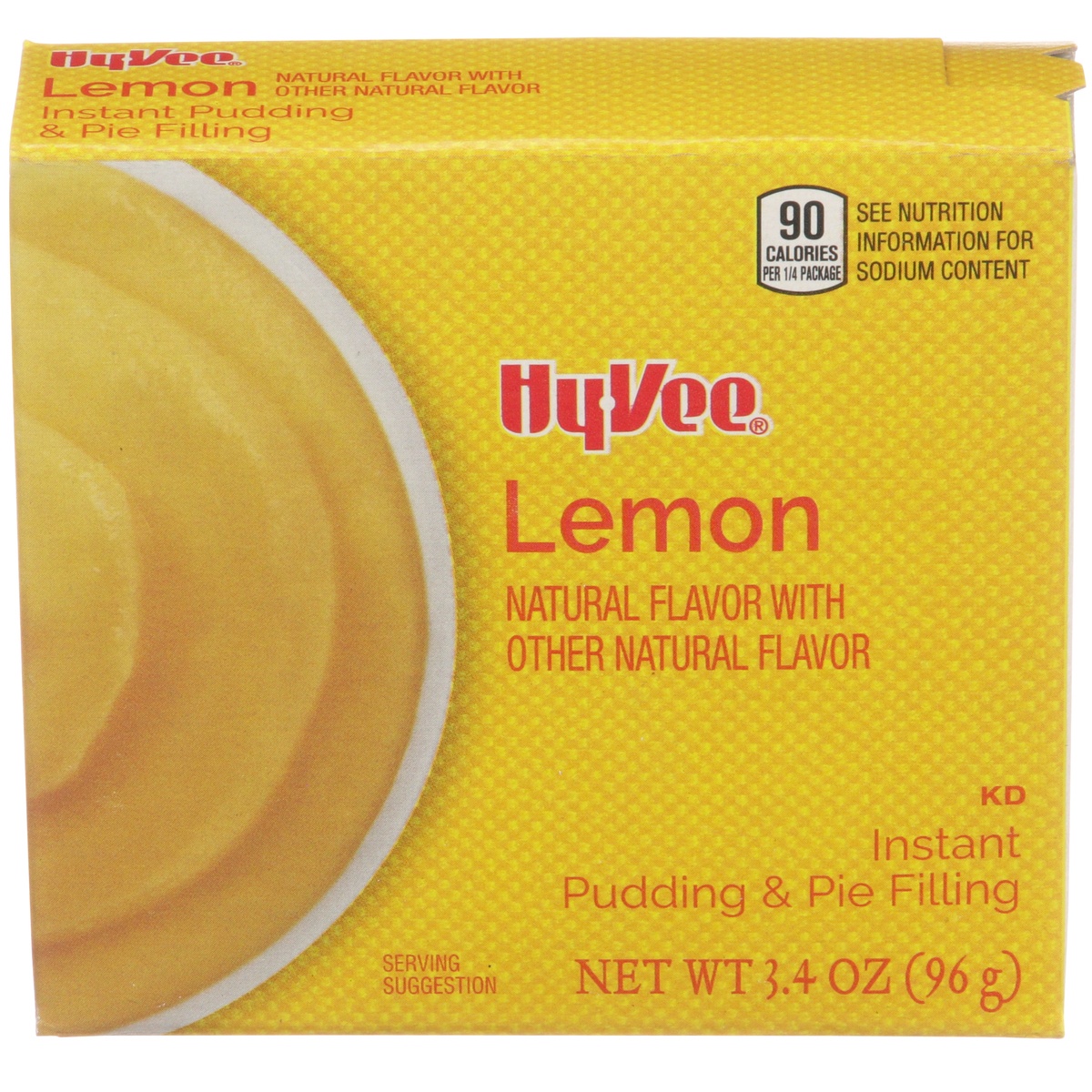 slide 1 of 1, Hy-vee Lemon Instant Pudding & Pie Filling, 3.4 oz