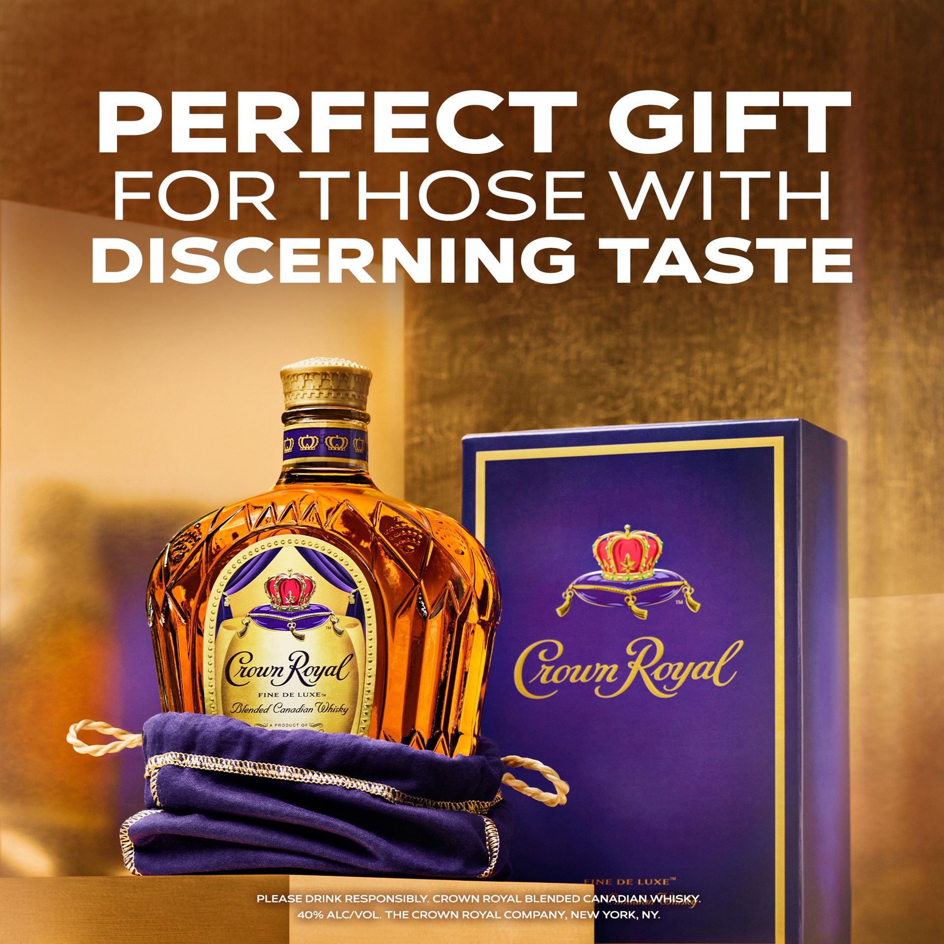 slide 2 of 7, Crown Royal Fine De Luxe Blended Canadian Whisk, 750 ml