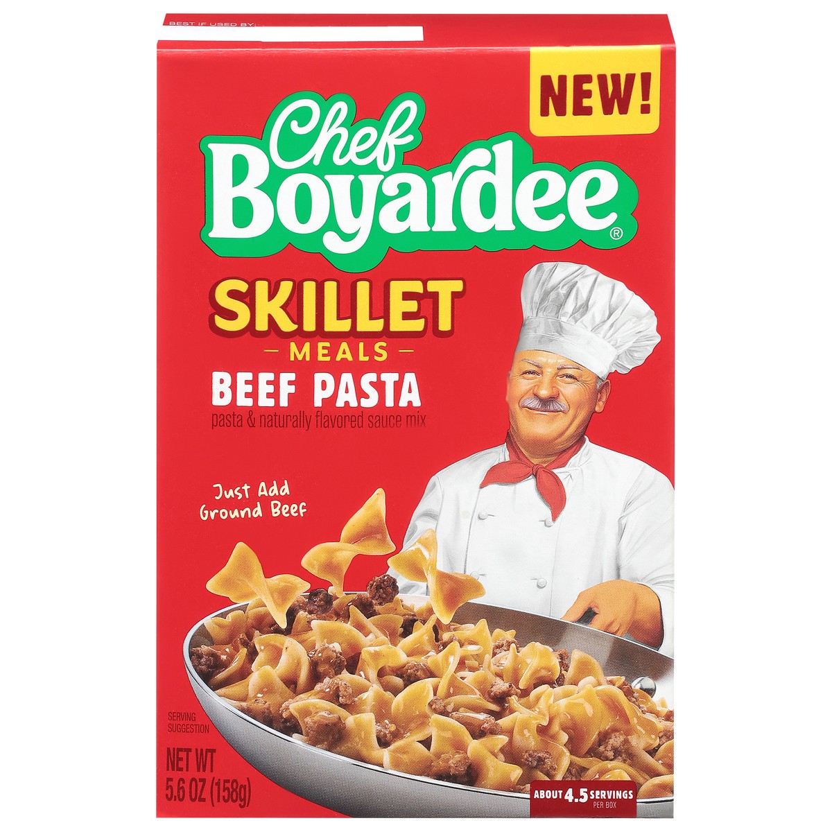 slide 1 of 13, Chef Boyardee Beef Pasta Skillet Meal, 5.6 oz