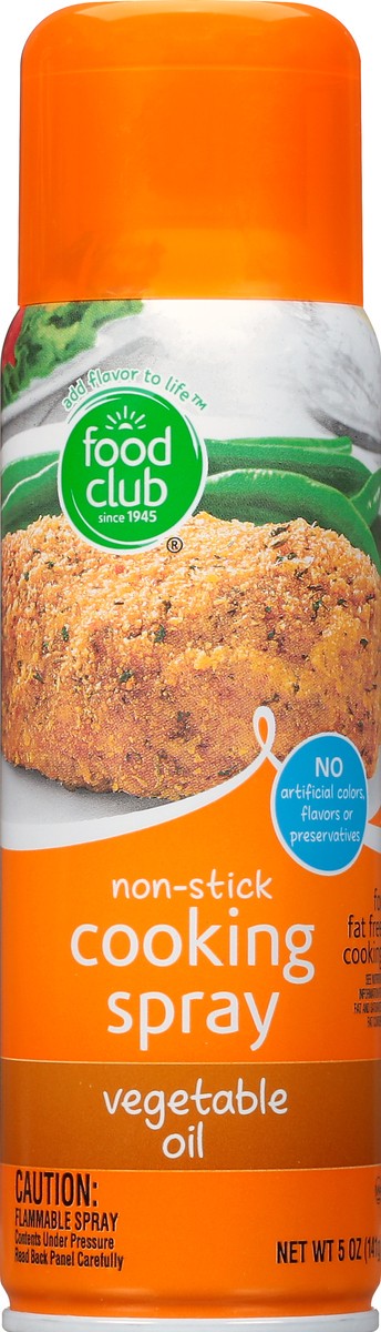 slide 9 of 10, Food Club Cooking Spray, Vegetable Oil, Non-Stick, 5 oz