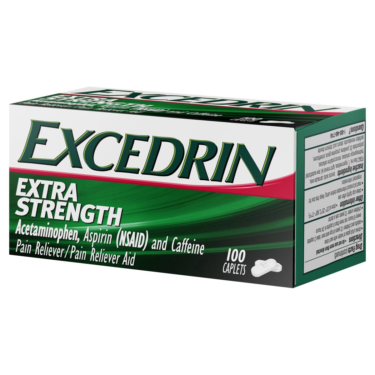 slide 3 of 9, Excedrin Extra Strength Caplets For Headache Pain Relief, 100 ct