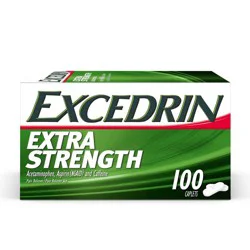 Excedrin Extra Strength Pain Relief Caplets for Headache Relief, 100 count