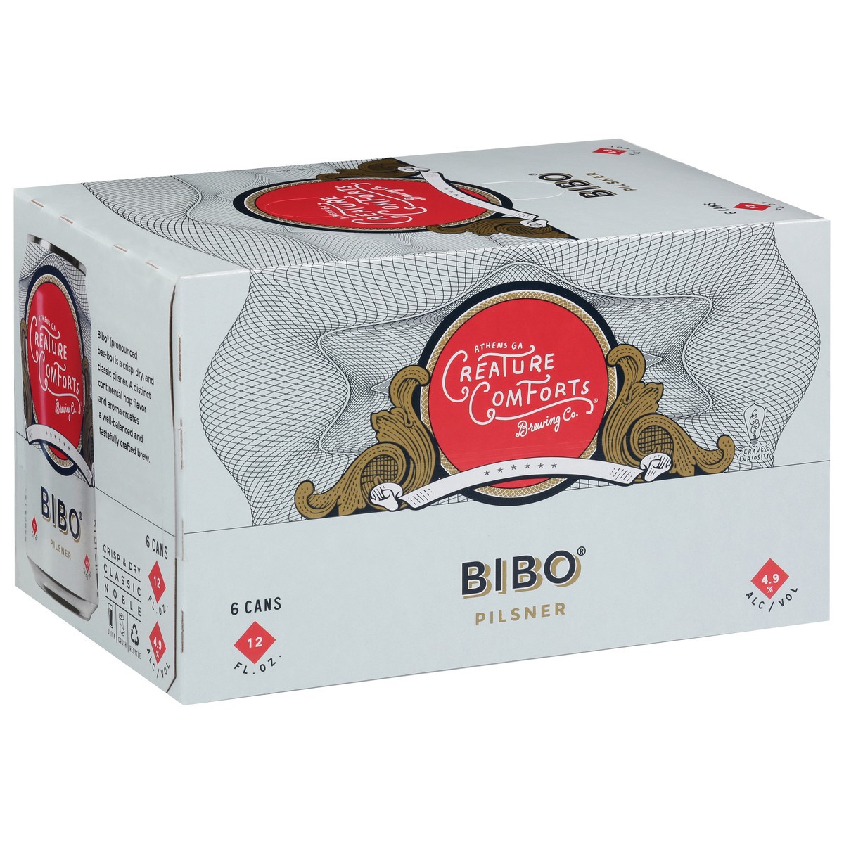 slide 3 of 9, Creature Comforts Brewing Co. Pilsner Bibo Beer 6 - 12 fl oz Cans, 6 ct