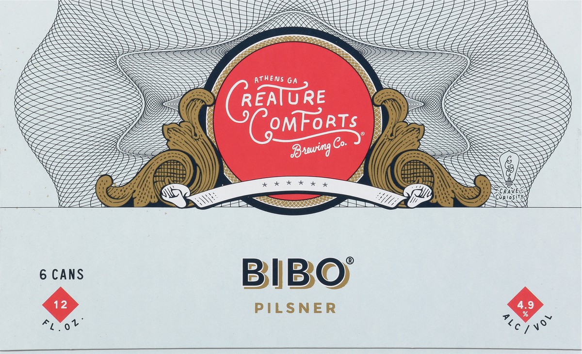 slide 8 of 9, Creature Comforts Brewing Co. Pilsner Bibo Beer 6 - 12 fl oz Cans, 6 ct