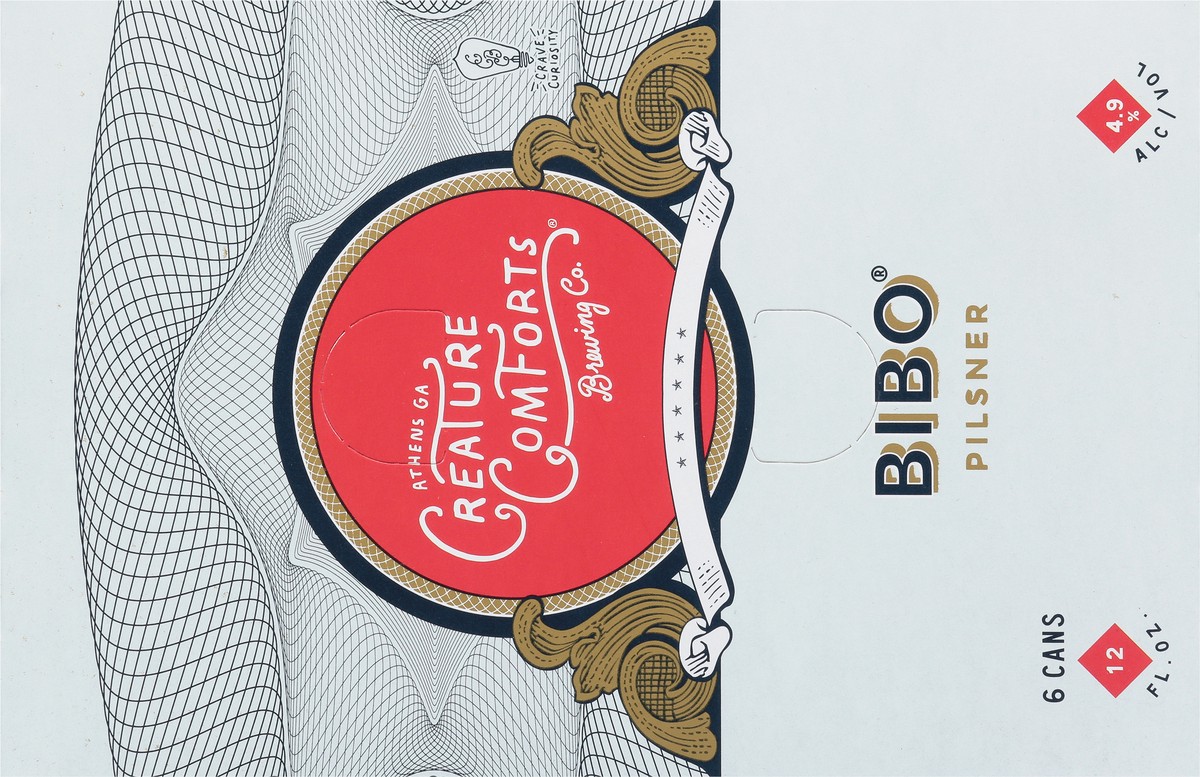 slide 7 of 9, Creature Comforts Brewing Co. Pilsner Bibo Beer 6 - 12 fl oz Cans, 6 ct