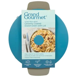Grand Gourmet Gg Ceramic Dutch Oven W Lid 4.3qt Blue