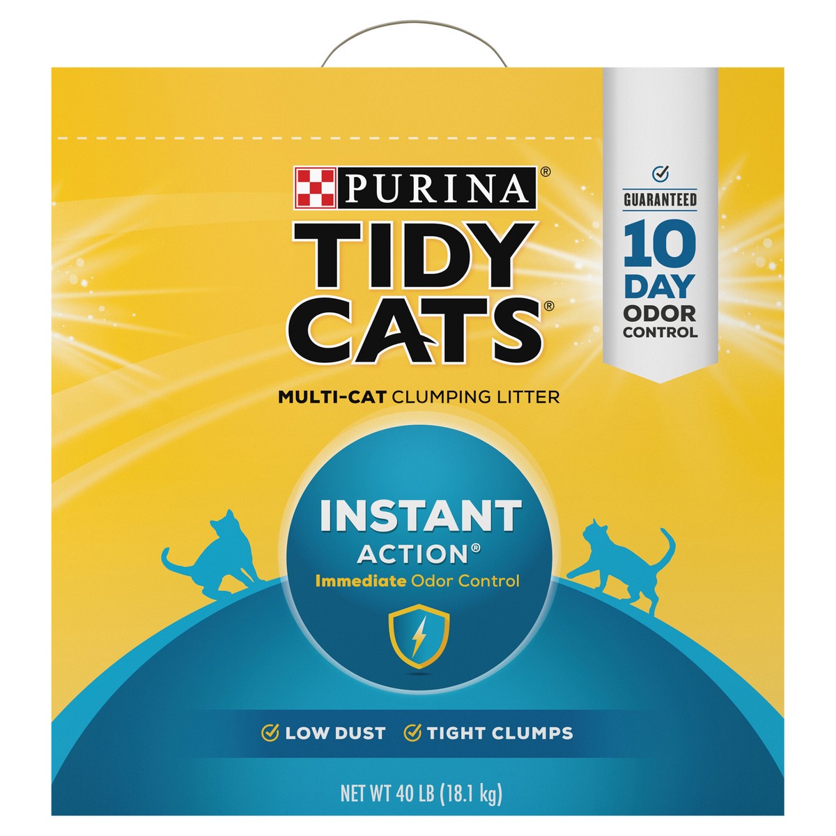 slide 1 of 8, Tidy Cats Purina Tidy Cats Clumping Cat Litter, Instant Action Multi Cat Litter, 40 lb