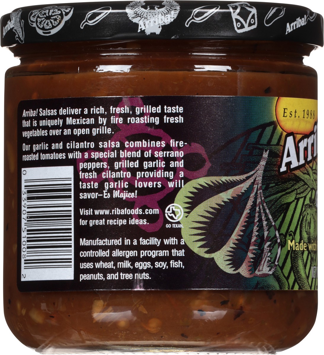 slide 7 of 9, Arriba! Medium Fire Roasted Garlic & Cilantro Salsa 16 oz, 16 oz