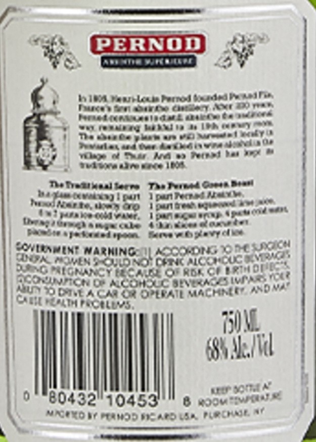 slide 4 of 5, Pernod Absinthe Liqueur 750mL Bottle, 750 ml