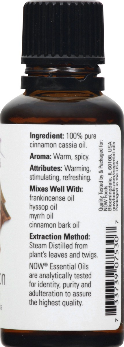 slide 5 of 9, Now Naturals NOW 100% Pure & Natural Cinnamon Cassia Oil, 1 fl oz