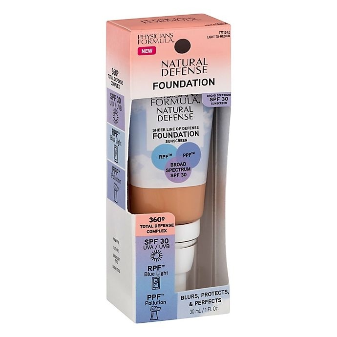 slide 1 of 1, Physicians Formula Natural Defense Light To Medium Foundation, 1 oz