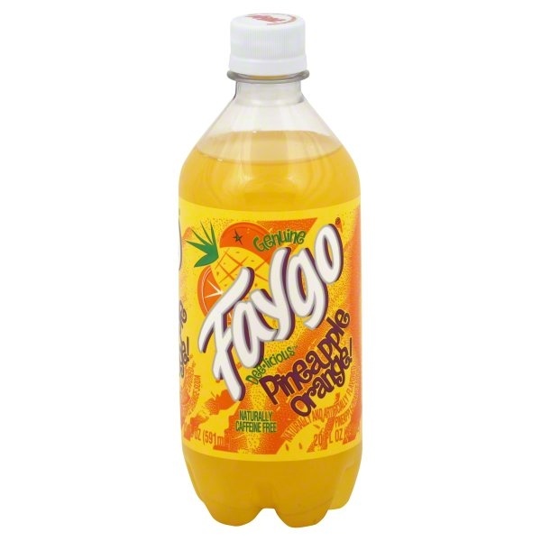 slide 1 of 1, Faygo Soda, Pineapple Orange, 20 oz