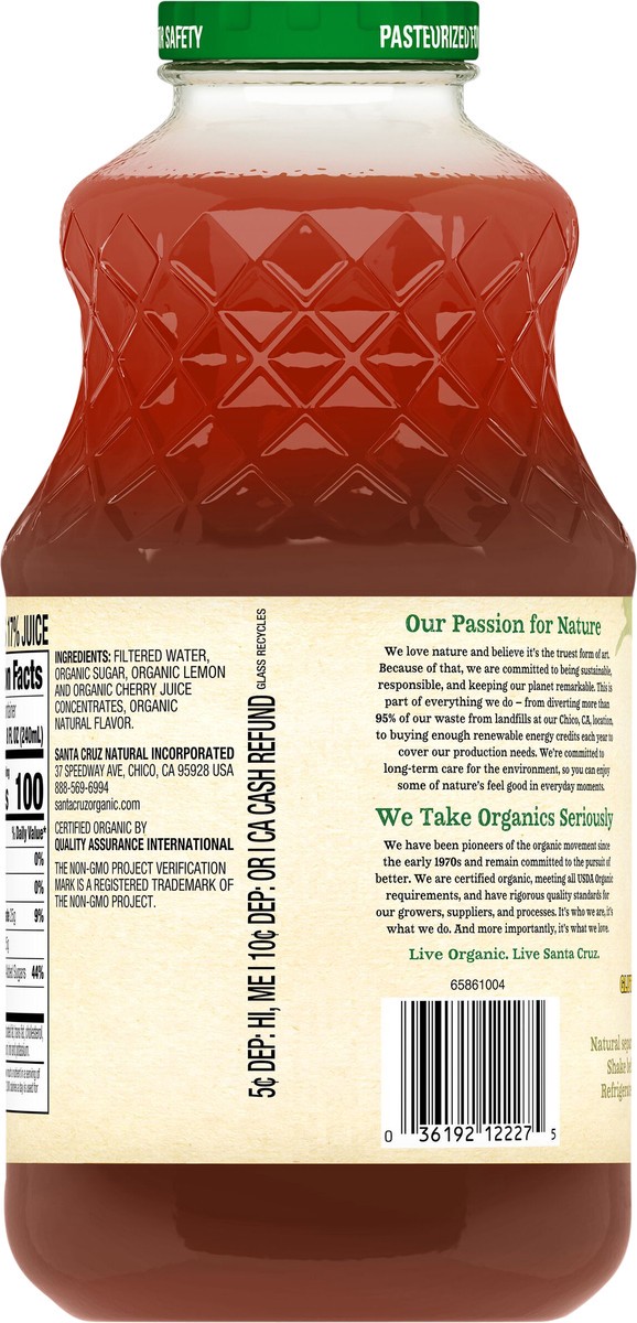 slide 6 of 7, Santa Cruz Organic Cherry Lemonade - 32 fl oz, 32 fl oz