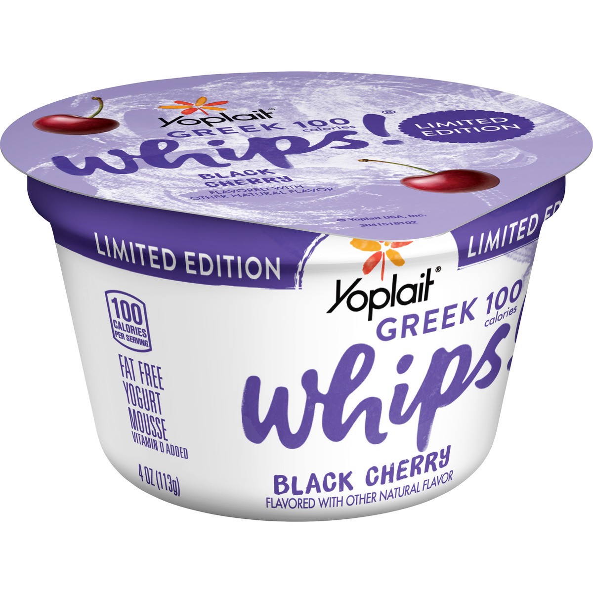 slide 2 of 6, Yoplait Greek Whips Yogurt Black Cherry, 4 oz