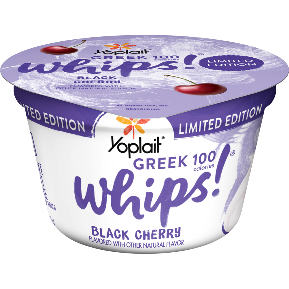 slide 1 of 2, Yoplait Greek Whips Yogurt Black Cherry, 4 oz