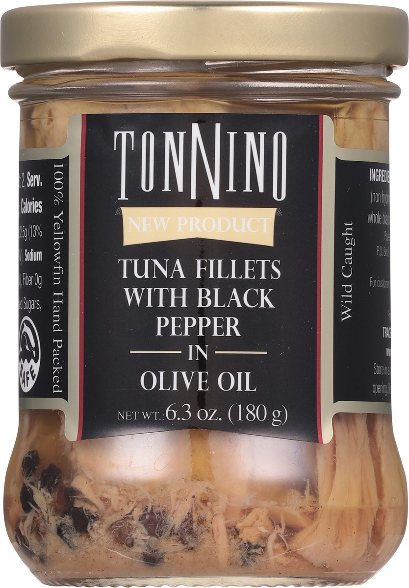 slide 7 of 9, Tonnino Tuna Fillets with Black Pepper in Olive Oil 6.3 oz, 6.3 oz