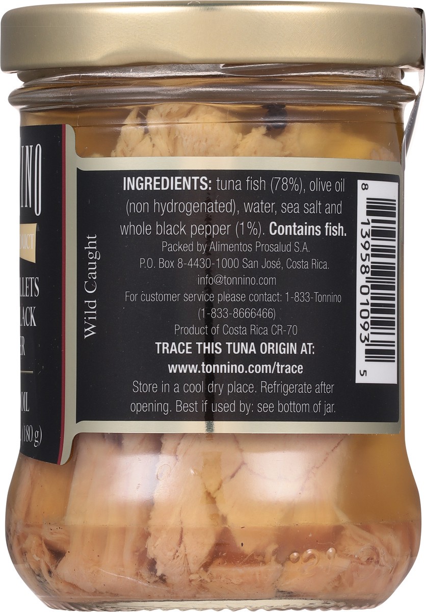 slide 5 of 9, Tonnino Tuna Fillets with Black Pepper in Olive Oil 6.3 oz, 6.3 oz