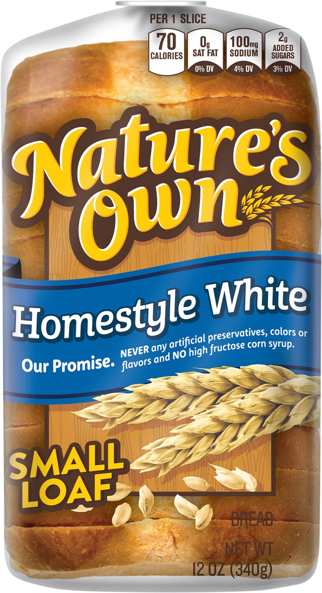 slide 3 of 12, Nature's Own Homestyle White, Small Loaf Size, Sliced Homestyle White Bread, 12 oz Loaf, 12 oz