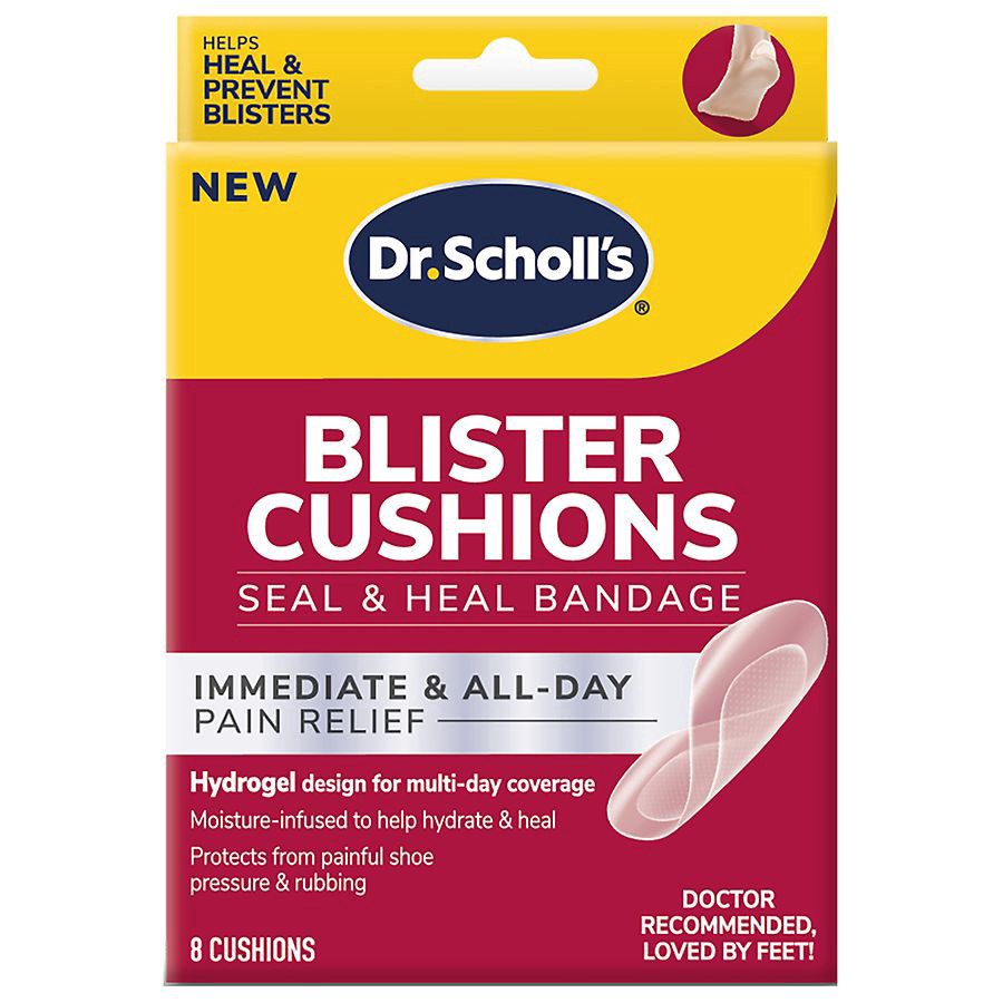 slide 1 of 4, Dr. Scholl's Hydrogel Blister Cushions Seal & Heal Bandage Mixed Sizes, 8 ct