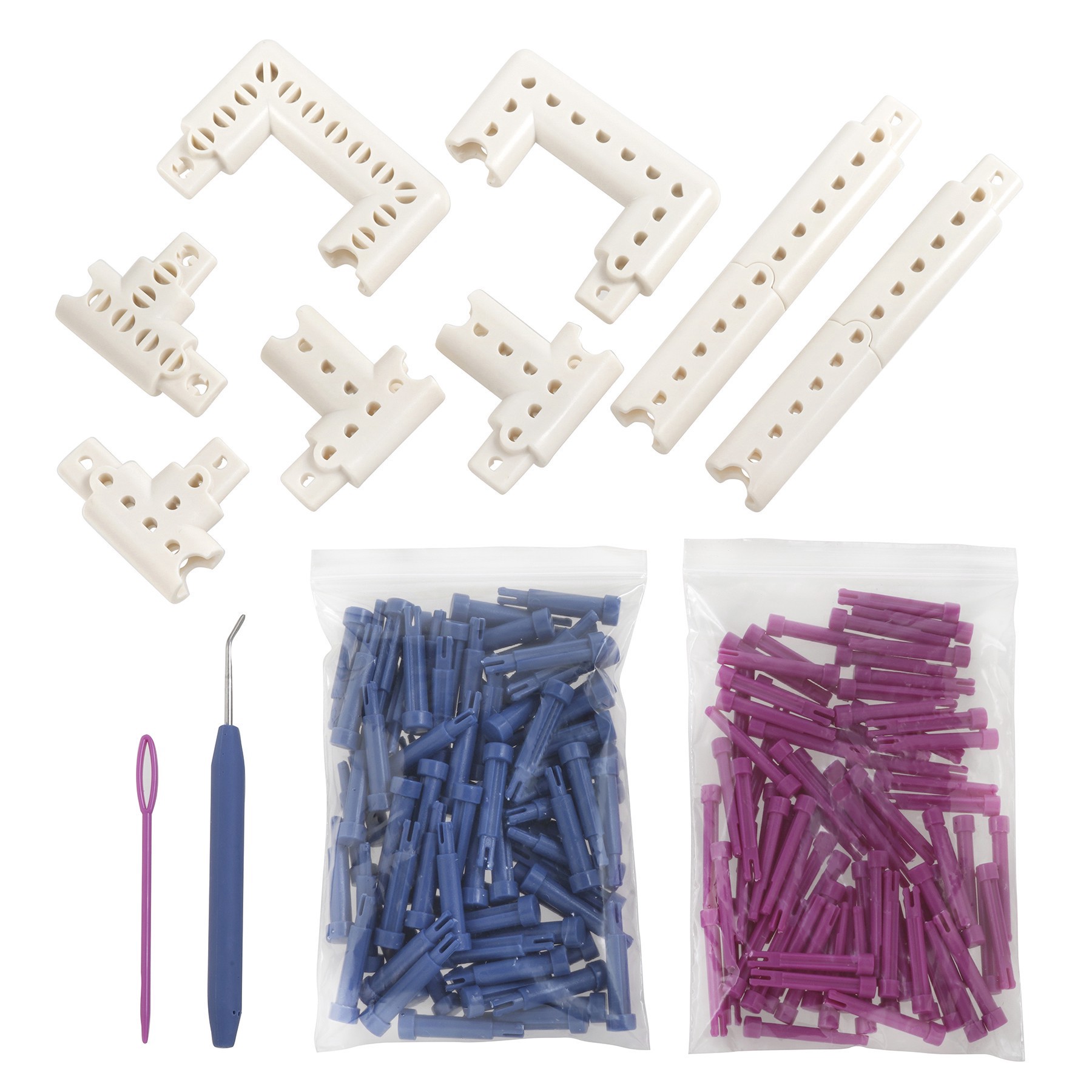 slide 5 of 5, Build-A-Loom Sock & Mitten Kit By Loops & Threads, 10.1 in x 3.1 in