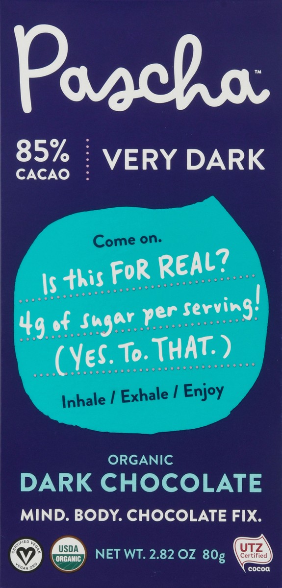 slide 8 of 12, Pascha 85% Cacao Very Dark Chocolate 2.82 oz, 2.82 oz