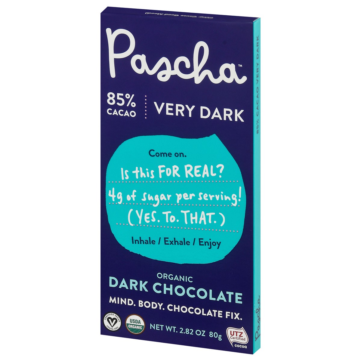 slide 10 of 12, Pascha 85% Cacao Very Dark Chocolate 2.82 oz, 2.82 oz