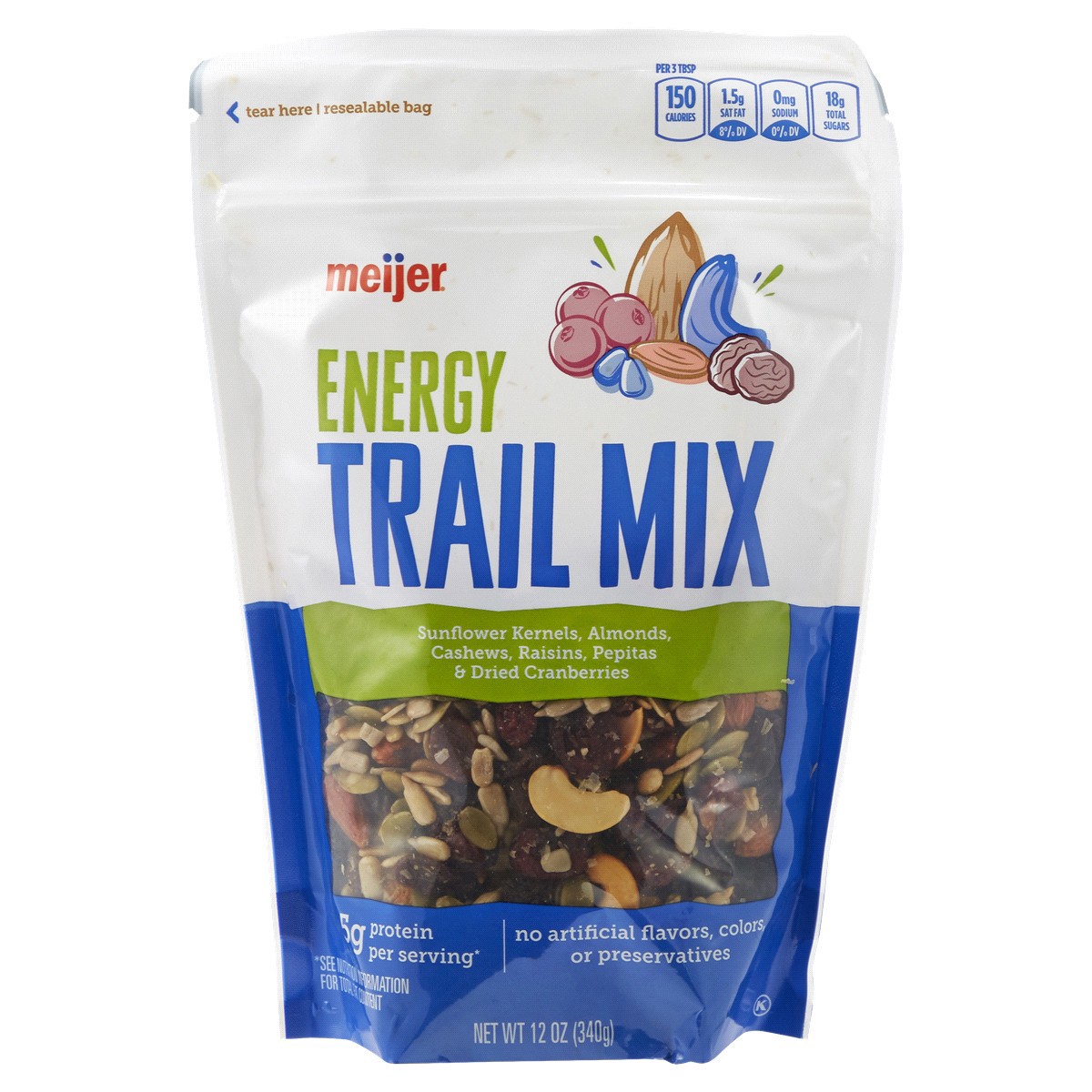 slide 1 of 5, Meijer Energy Trail Mix, 12 oz