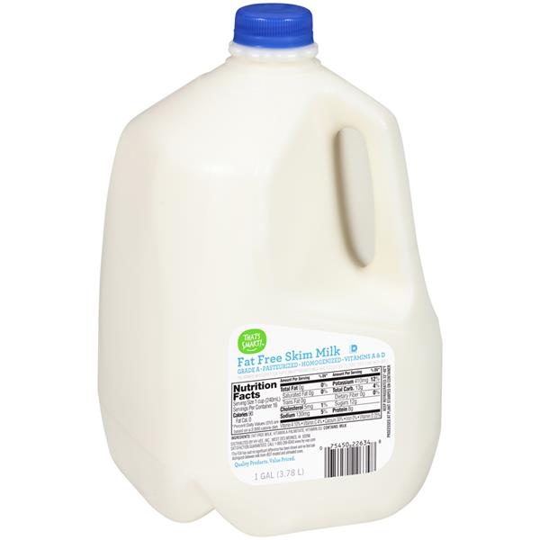 slide 1 of 1, That's Smart! Fat Free Skim Milk, 1 gal