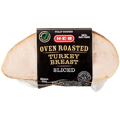 slide 1 of 1, H-E-B Select Ingredients Sliced Oven Roasted Turkey Breast, per lb