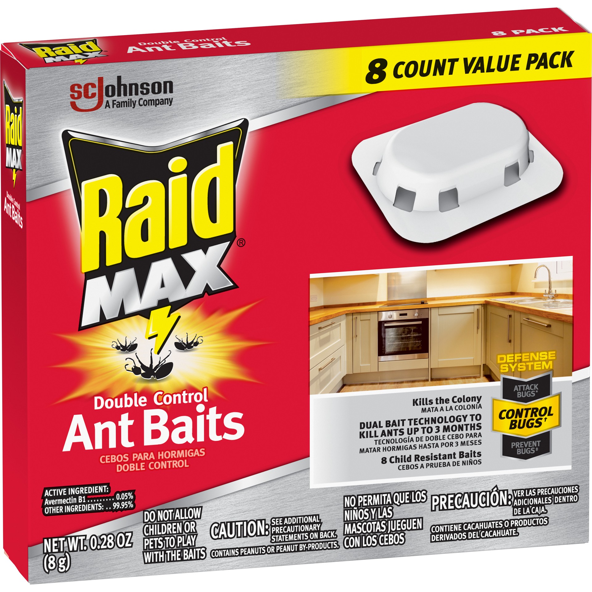 slide 7 of 7, Raid Max Value Pack Double Control Ants Baits 8 ea, 8 ct