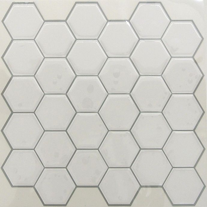 slide 1 of 1, Roommates Hexagon Peel & Stick StickTILES - White, 4 ct