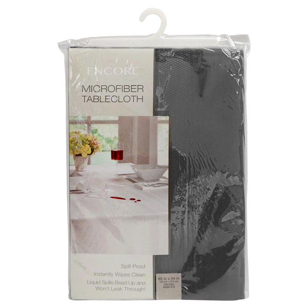 slide 1 of 1, Encore Tablecloth Slate 70 Round, 1 ct