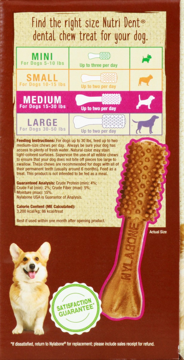 slide 8 of 9, Nutri Dent Value Pack Medium Filet Mignon Flavor Dental Chew Treats 40 ea, 40 ct