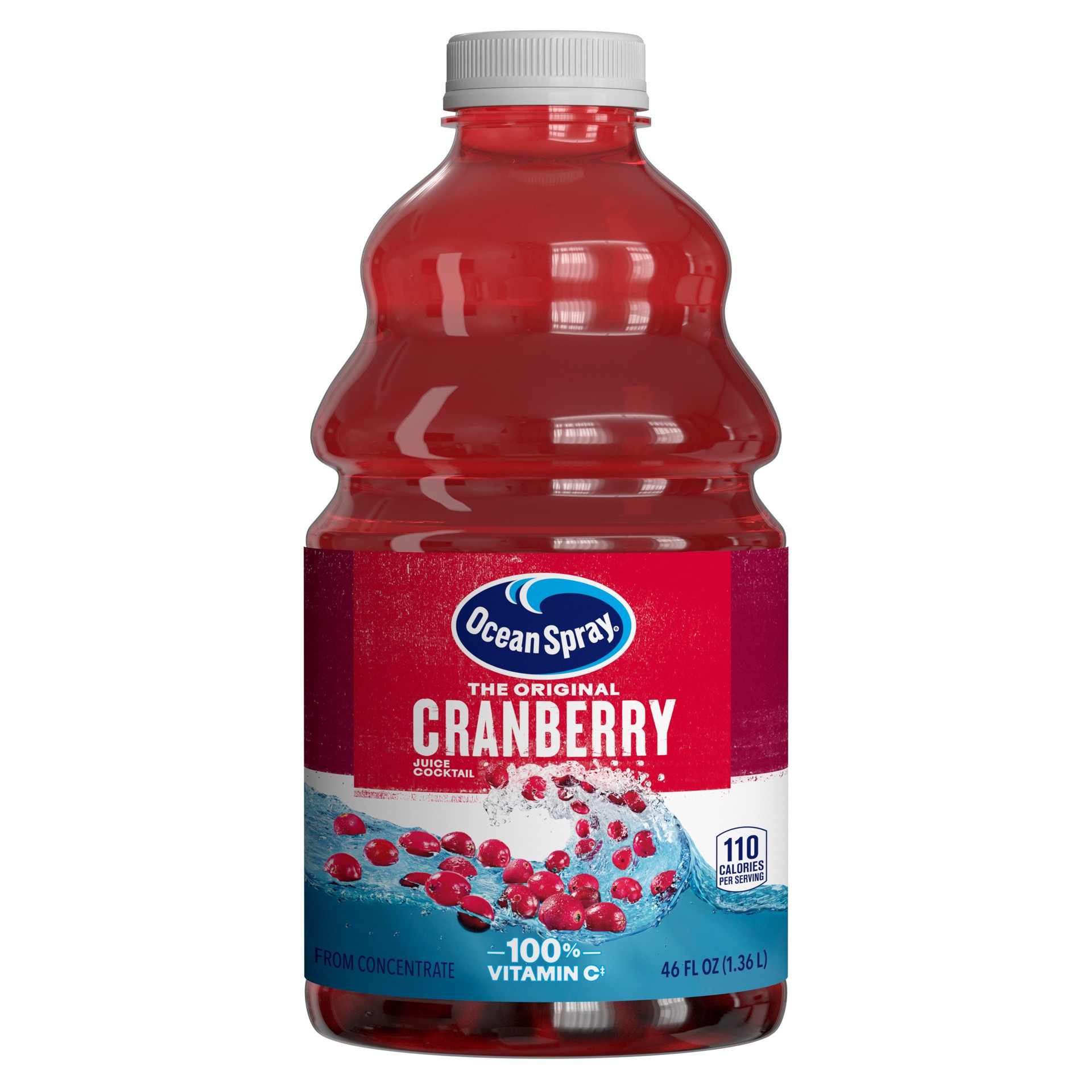 slide 1 of 4, Ocean Spray Cranberry Juice Cocktail, 46 Fl Oz Bottle, 46 fl oz