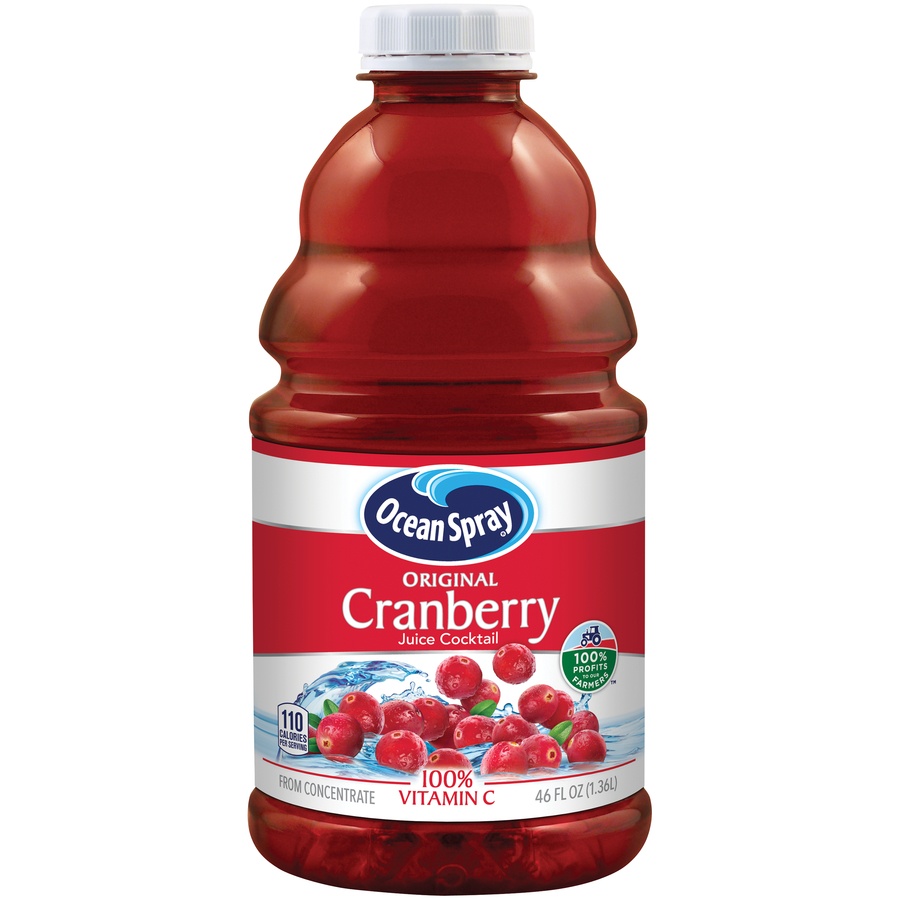 slide 1 of 1, Ocean Spray Juice Cocktail Cranberry, 46 oz