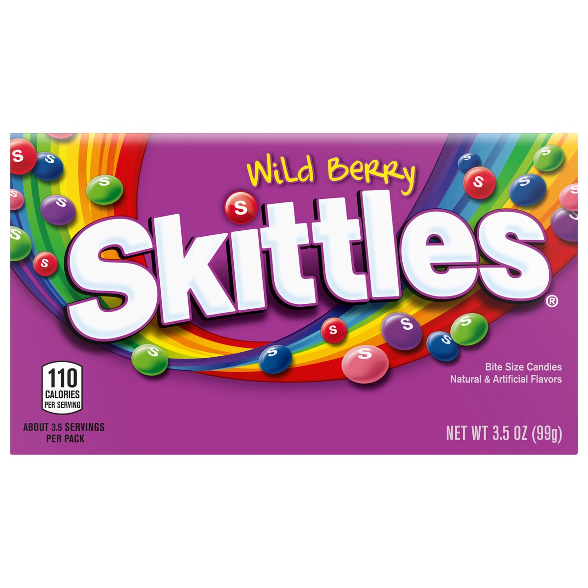 slide 1 of 10, Skittles Wild Berry Chewy Candy Theater Box, 3.5 oz Box, 3.5 oz