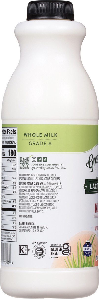 slide 2 of 12, Green Valley Organics Lactose Free Whole Milk Plain Kefir 32 fl oz, 32 fl oz