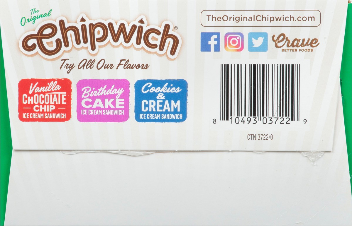 slide 7 of 9, Chipwich Thin Mints Ice Cream Cookie Sandwiches 3 - 4.25 fl oz Sandwiches, 3 ct