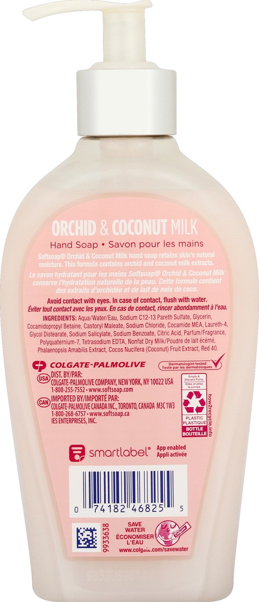 slide 6 of 6, Softsoap Orchid & Coconut Milk Liquid Hand Soap Pump, 13 fl oz